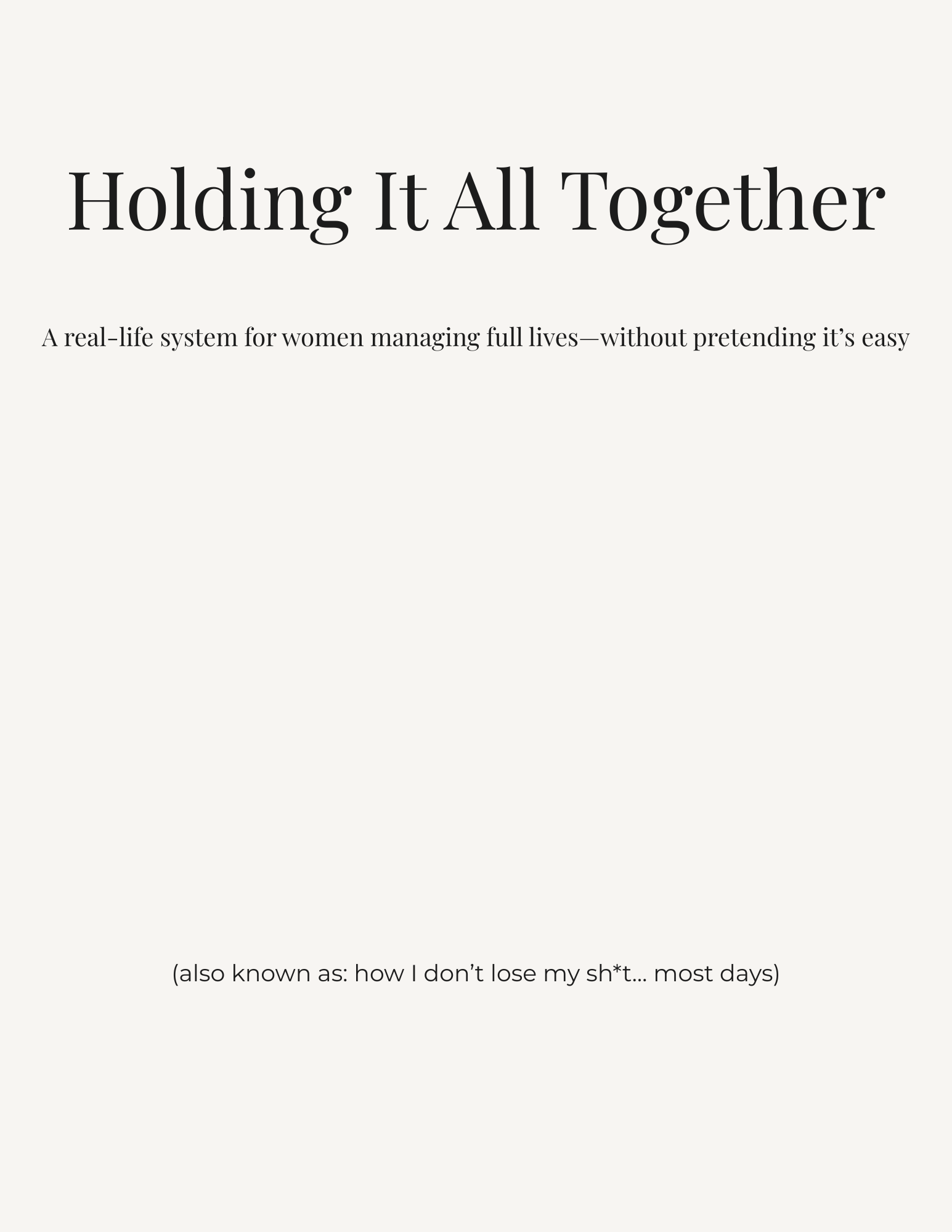 Holding It All Together