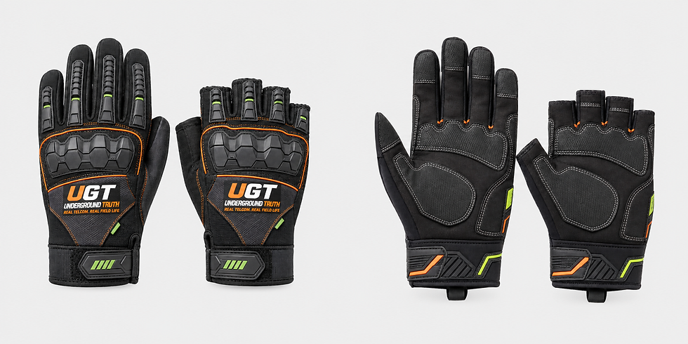 UGT full-finger and fingerless work gloves