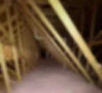 Attic with spray foam insulation central NY between rafters