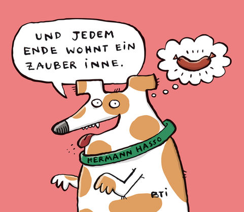 Hund denkt an Wurst