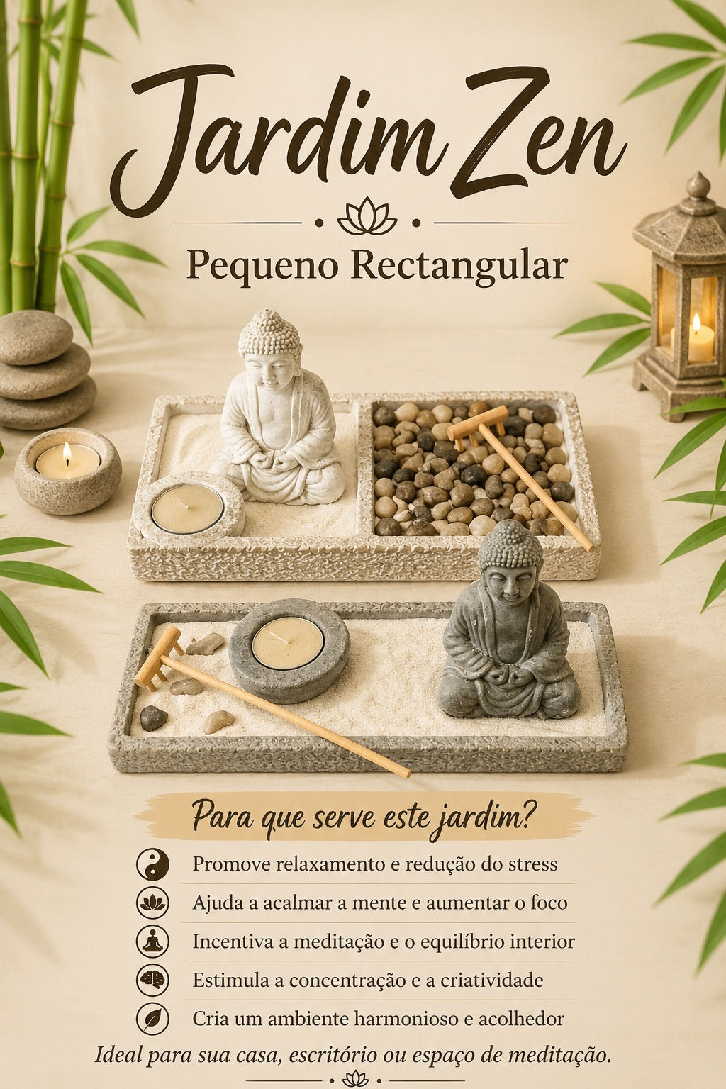 Jardim Zen rectangular