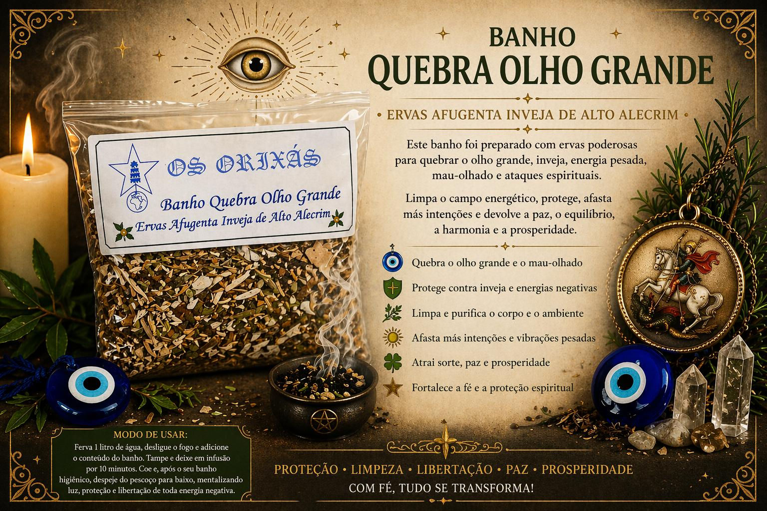 Cartela de Banho Quebra Olho Grande