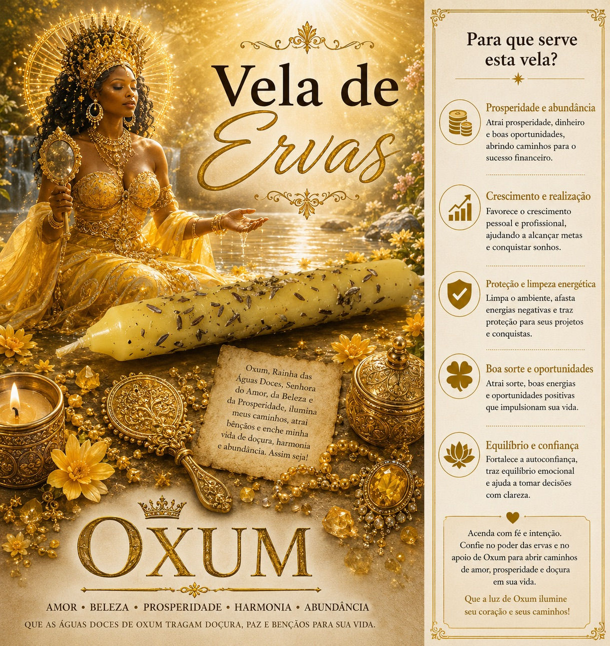 Vela Ervas Oxum