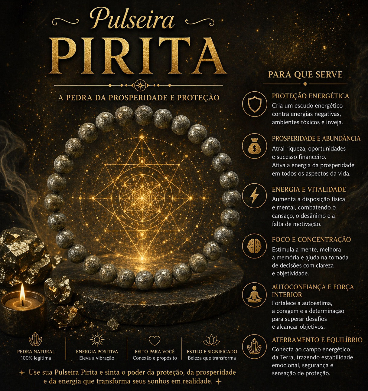 Pulseira Pirita