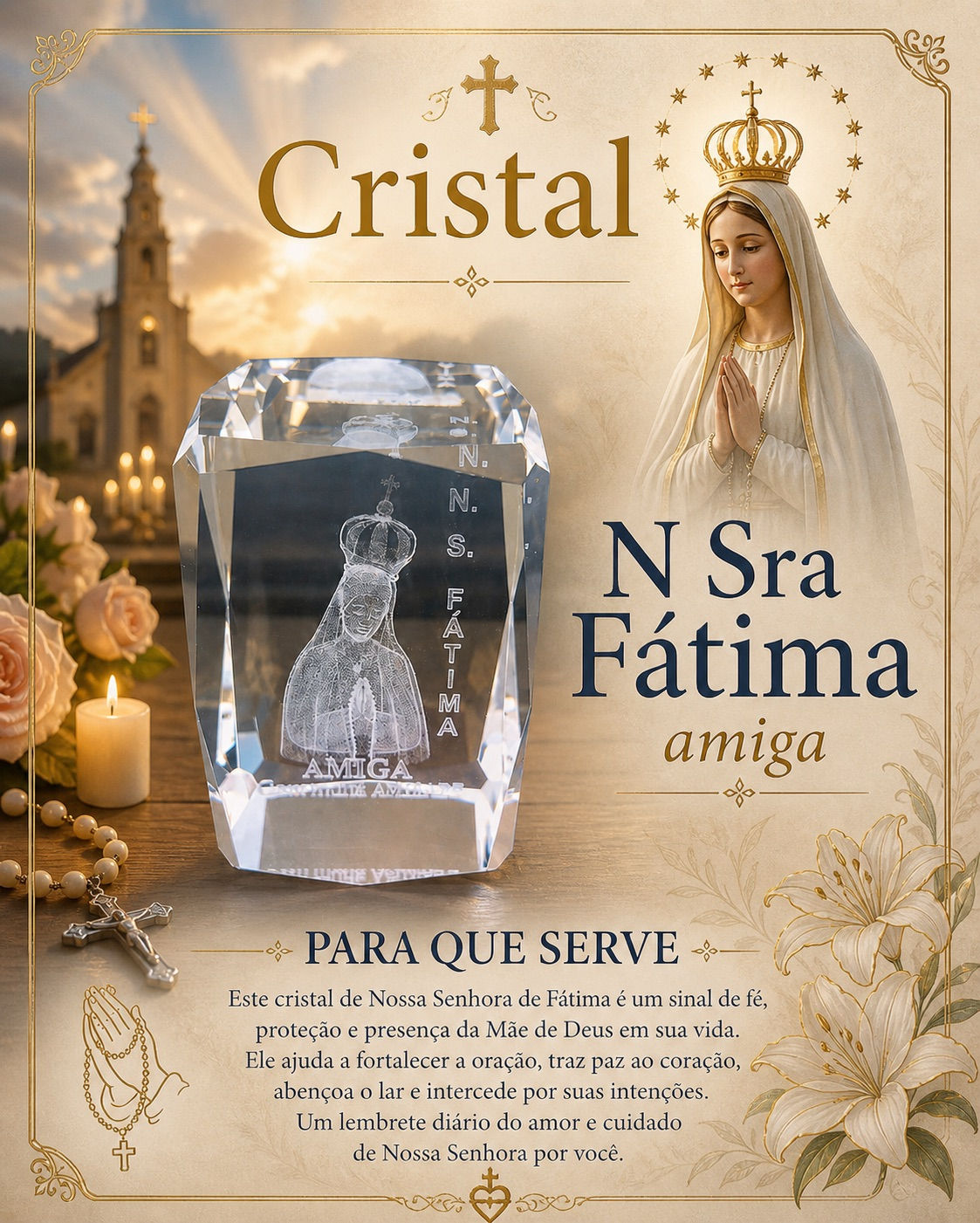 Cristal Ref 4757 Fatima - Amiga