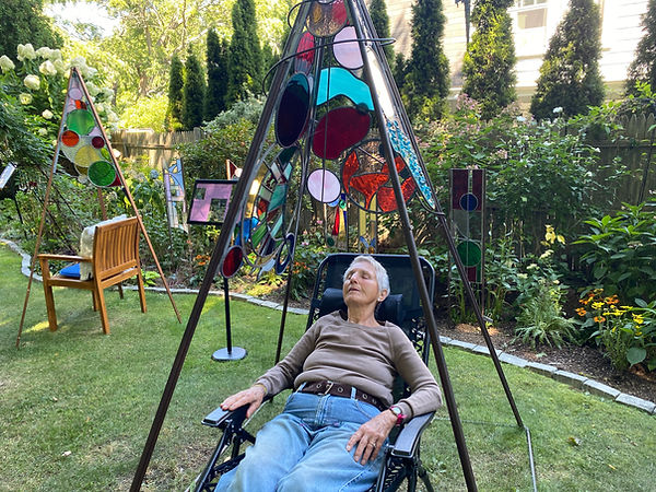 Marblehead Sculpture Stained Glass Meditation & Wellness Pyramids for people of all ages.