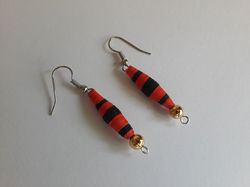 paper bead earrings