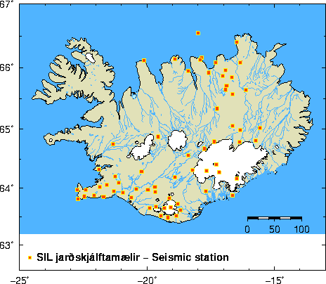 seismic stations Iceland