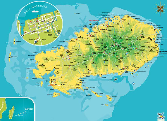 Rodrigues Island map