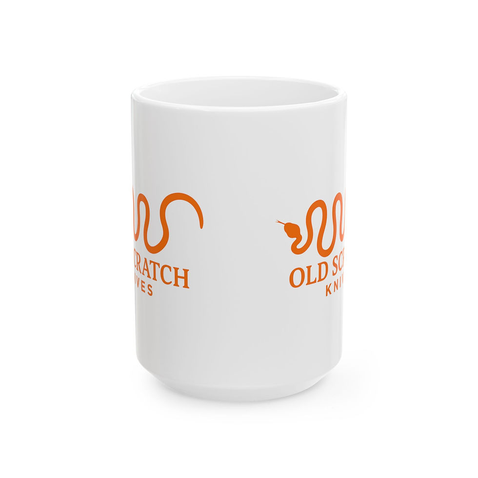Thumbnail: Old Scratch Knives Ceramic Mug - Perfect for Coffee Lovers - Orange