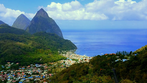 Aerial view of the town and twin peaks of Soufriere in St Lucia.jpg