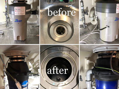 福岡市東区香椎浜 ディスポーザー交換事例