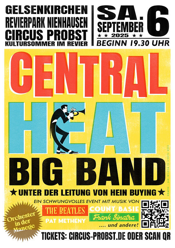 Poster Central Heat Big Band - Kultursommer im Revier 2025