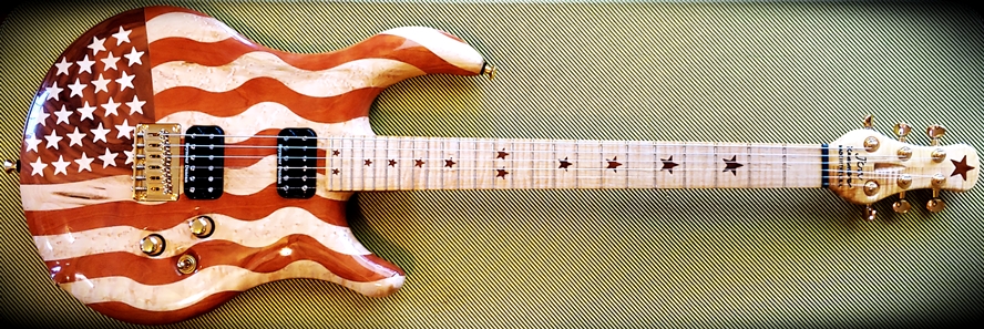 Jon Kammerer custom botique American Flag Guitar