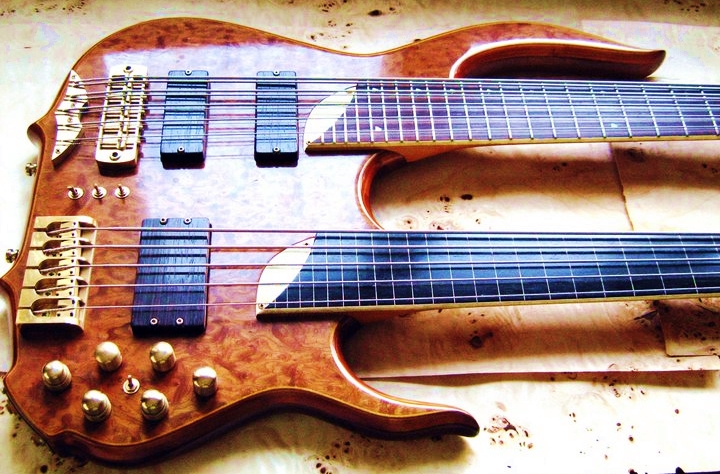 Peter Davidoff custom doubble neck bass guitar