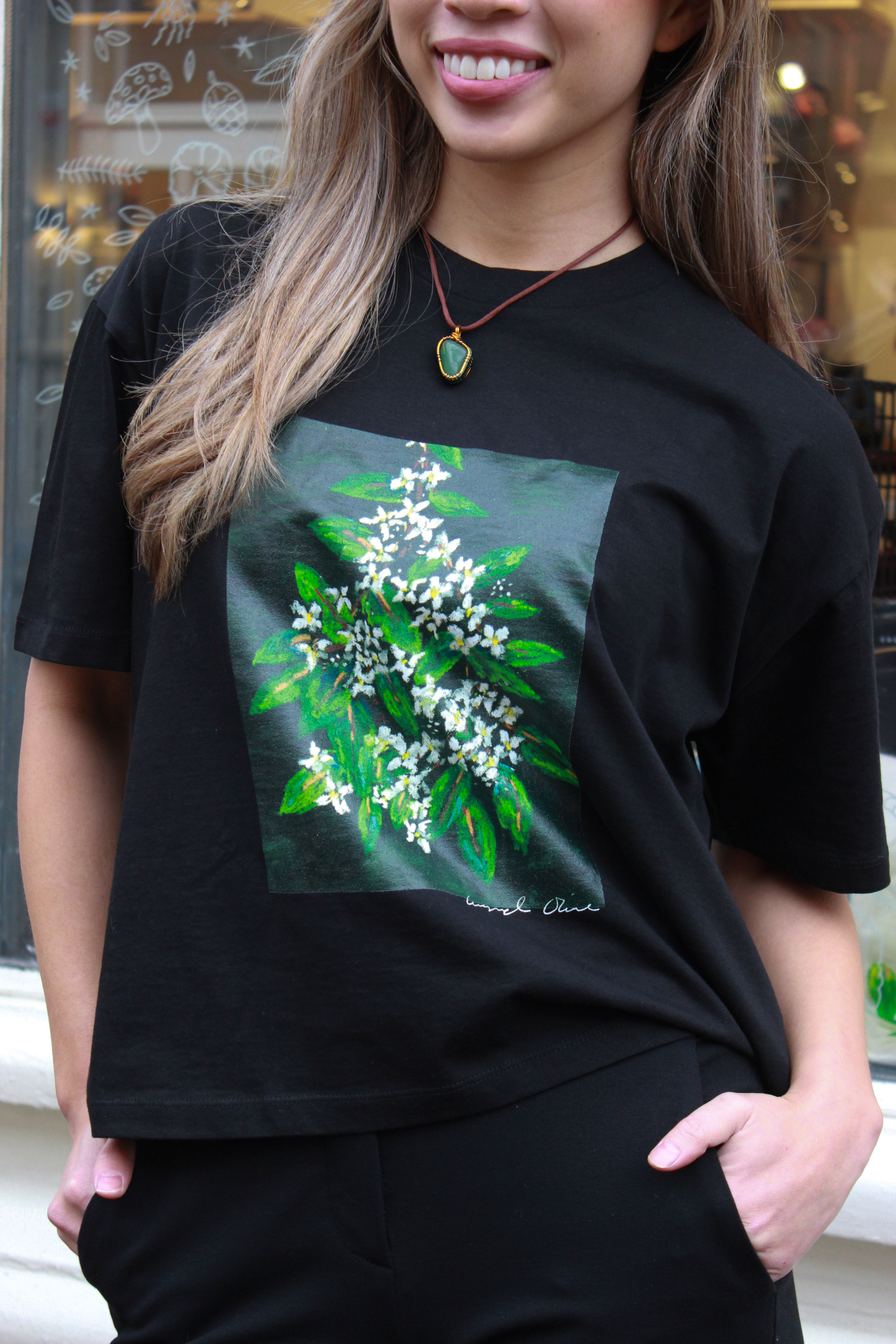 T-skjorte: Jasmintre (sort)