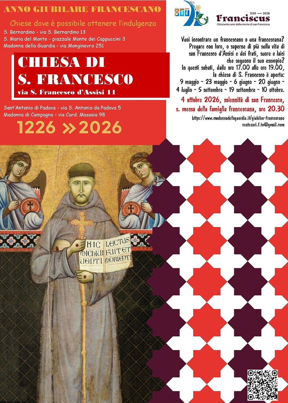 Anno Giubilare Francescano nella chiesa di S. Francesco a Torino