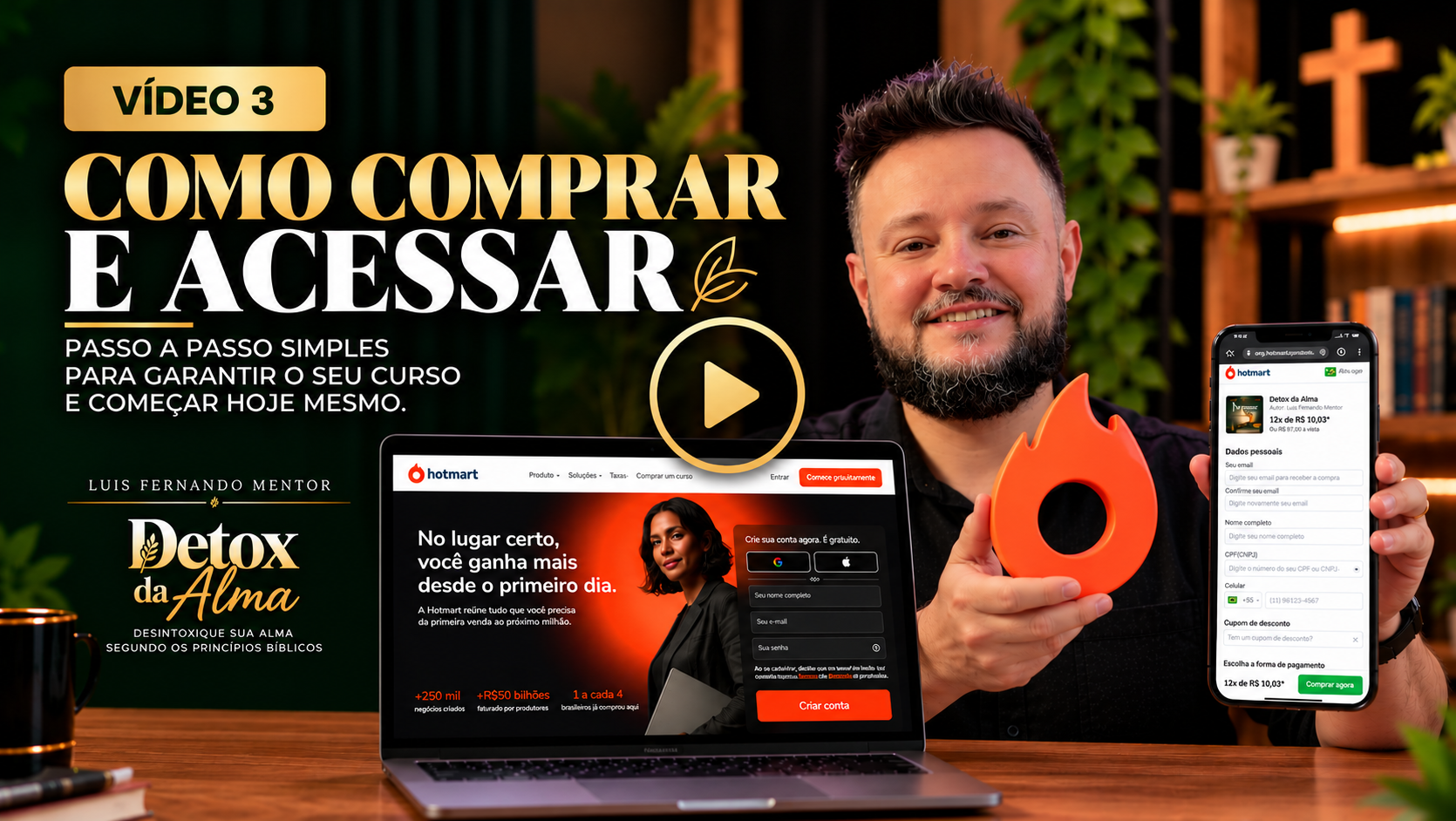 Vídeo 3 — Como comprar e acessar o Detox da Alma pela Hotmart