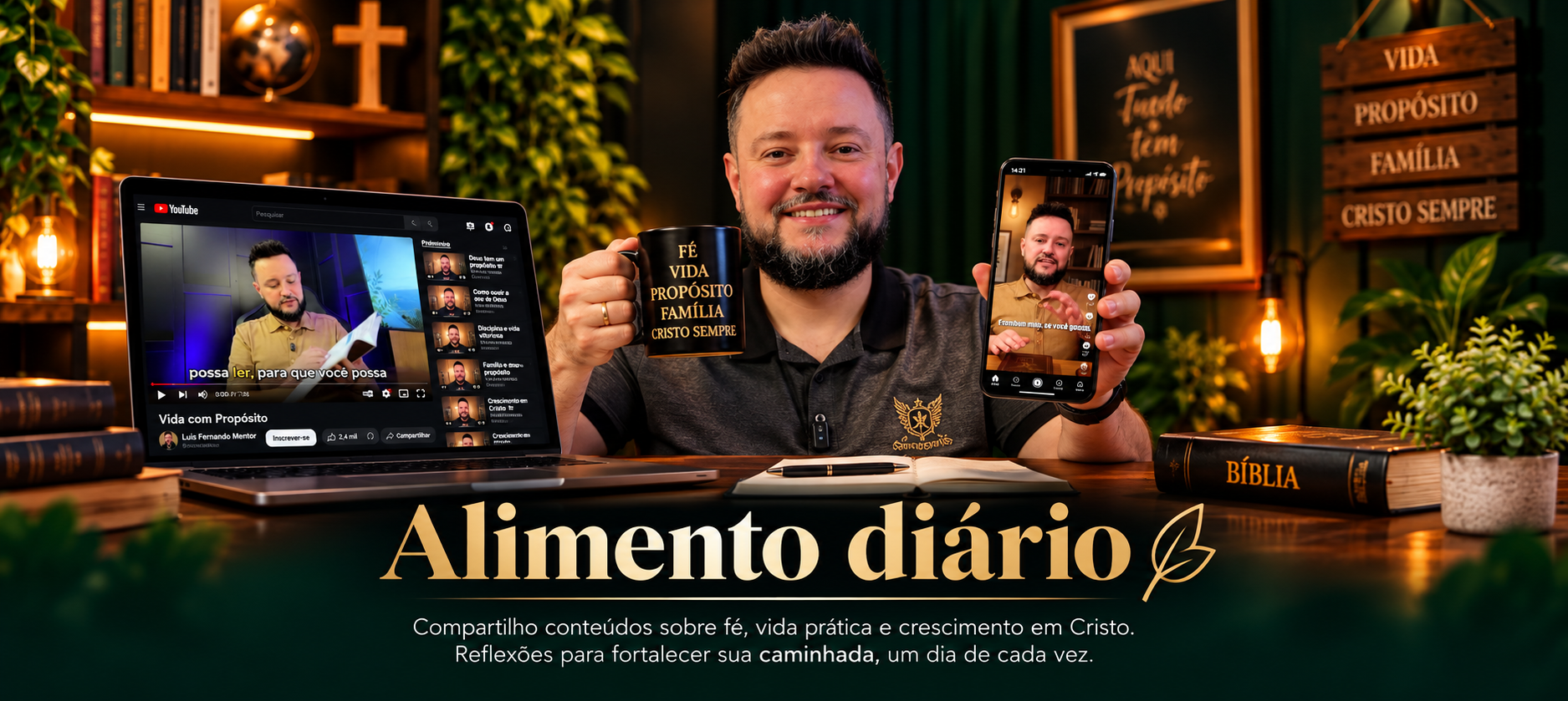 Alimento diário: vídeos e reflexões de Luis Fernando Mentor