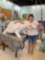 The fiberglass turtle as it arrived