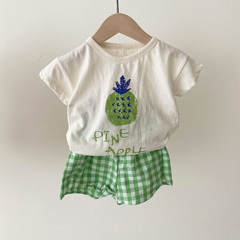 Thumbnail: Baby Pajamas Sets Cotton Child Pajamas Toddler Summer Sleeveless Baby Nightwear 