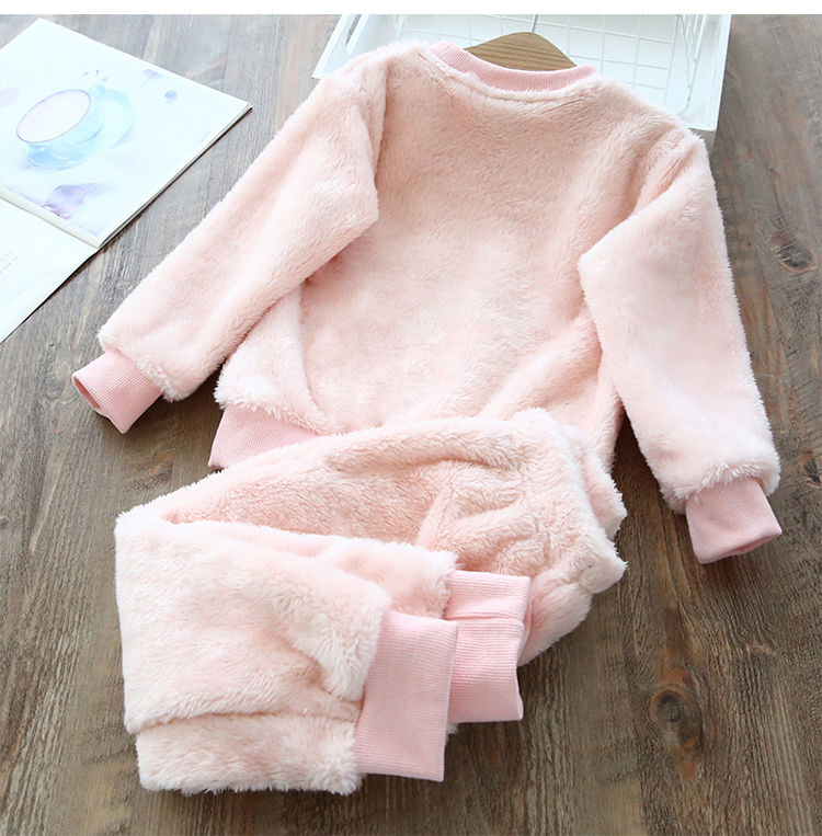 Thumbnail: Children's Pajama Sets Bear Tops + Pants 2Pcs Kids Pajamas Winter Girl Clothing 