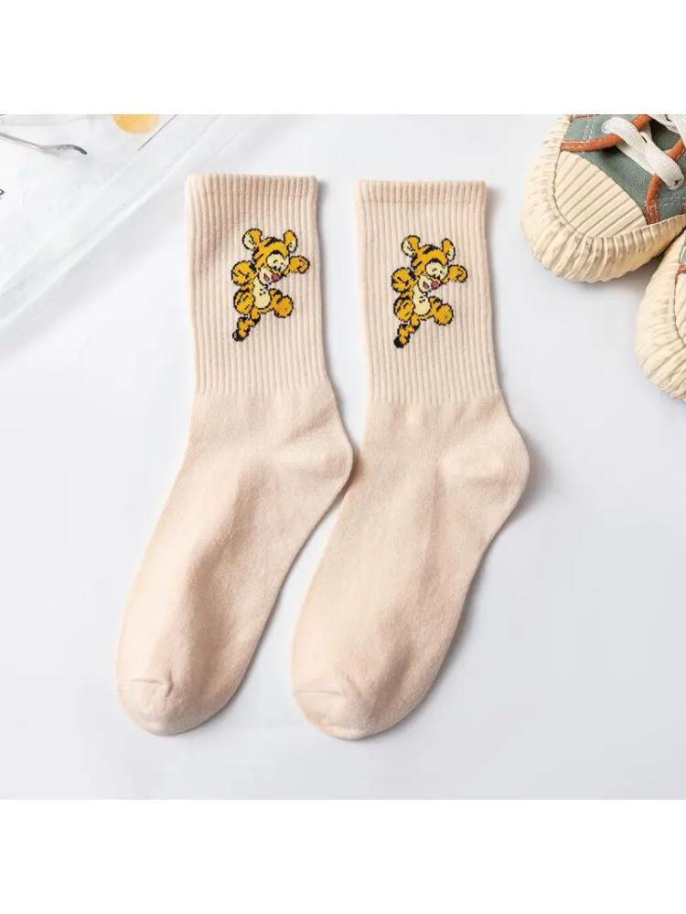 Thumbnail: Anime Sport Socks Cute Mickey Mouse Donald Duck Daisy Cartoon Mid-tube Socks Com