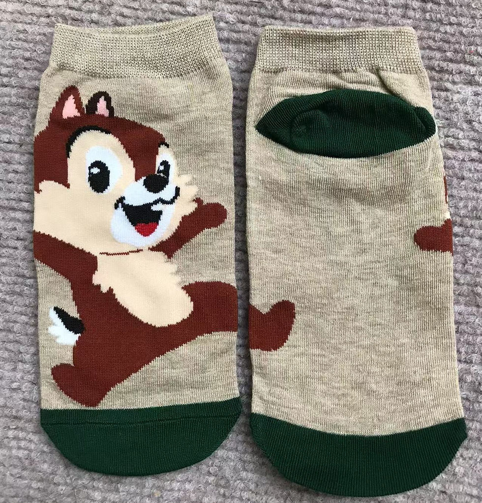 Thumbnail: Disney Cartoon Boat Socks for Teens Bright Color Summer Socks Size 22-24cm Suita