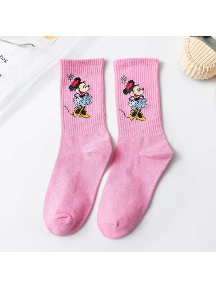 Thumbnail: Anime Sport Socks Cute Mickey Mouse Donald Duck Daisy Cartoon Mid-tube Socks Com