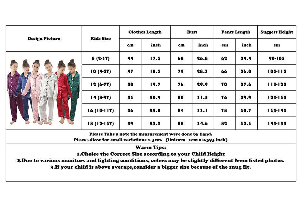 Thumbnail: teenager loungewear children home clothing kids pajamas set girls silk satin pij