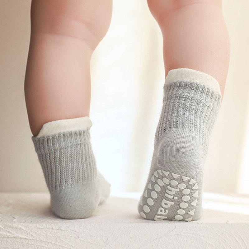 Thumbnail: 3 Pairs Kids Cotton Socks Boys and Girls Cute Comfy Breathable Baby Non-slip Flo