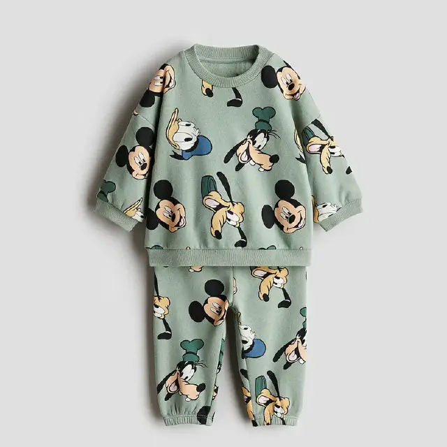 Thumbnail: Toddler Suits Cartoon Sweatshirts+Pants Two Piece Set Long Sleeve Outfits Fashio