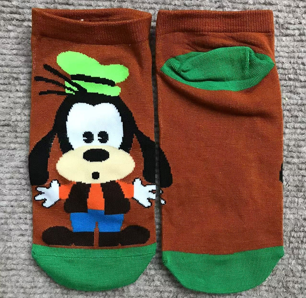 Thumbnail: Disney Cartoon Boat Socks for Teens Bright Color Summer Socks Size 22-24cm Suita