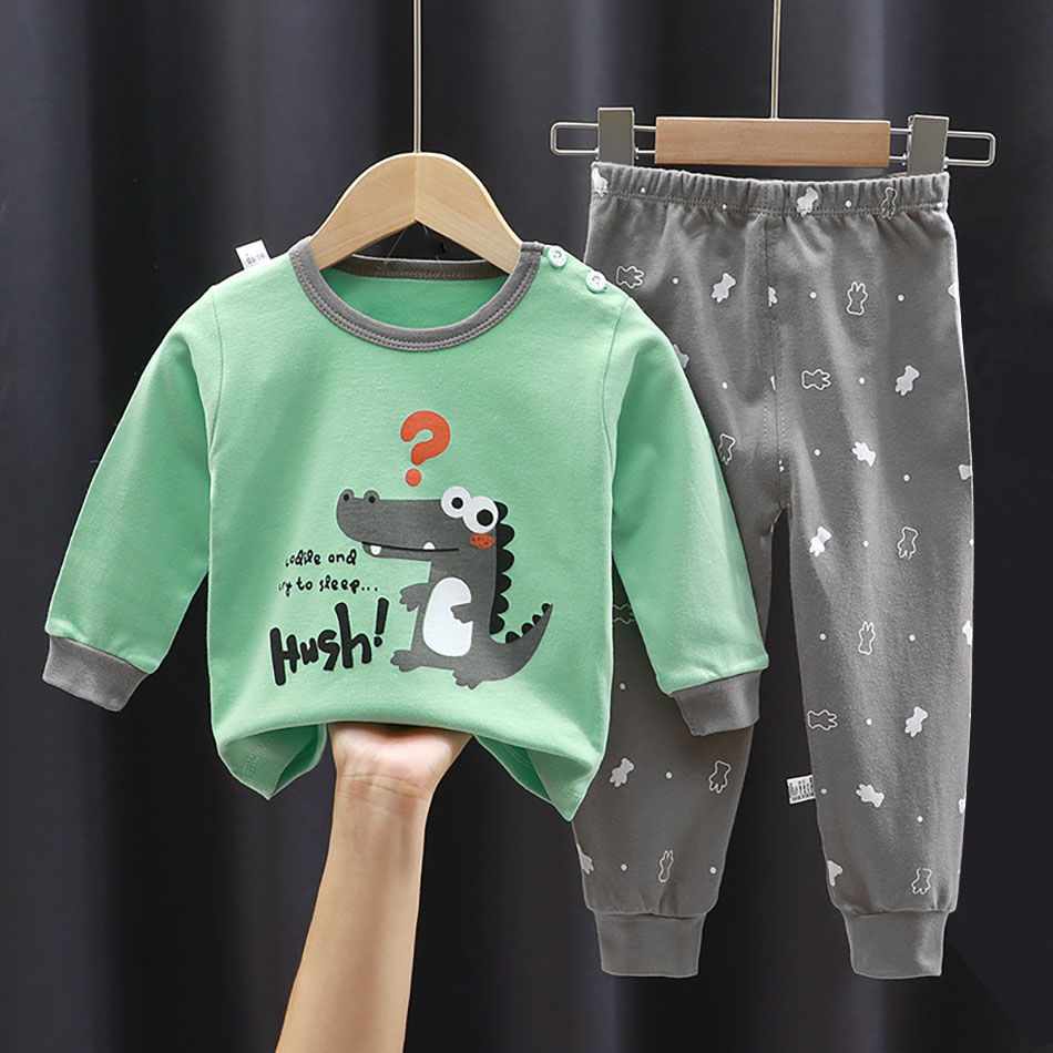 Thumbnail: Cotton Children Pajamas Sets Unisex Soft Comfort Warm Cute Cartoon Printed Suita