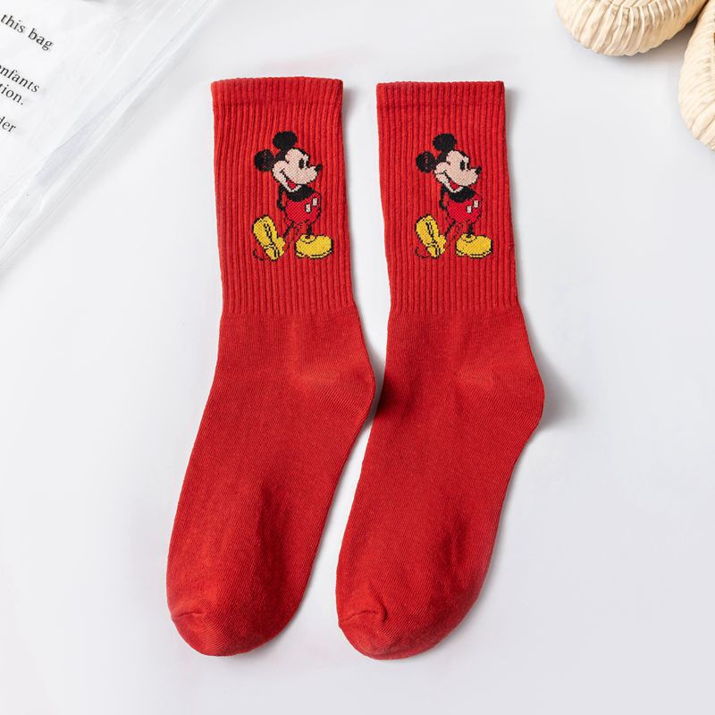 Thumbnail: Anime Sport Socks Cute Mickey Mouse Donald Duck Daisy Cartoon Mid-tube Socks Com