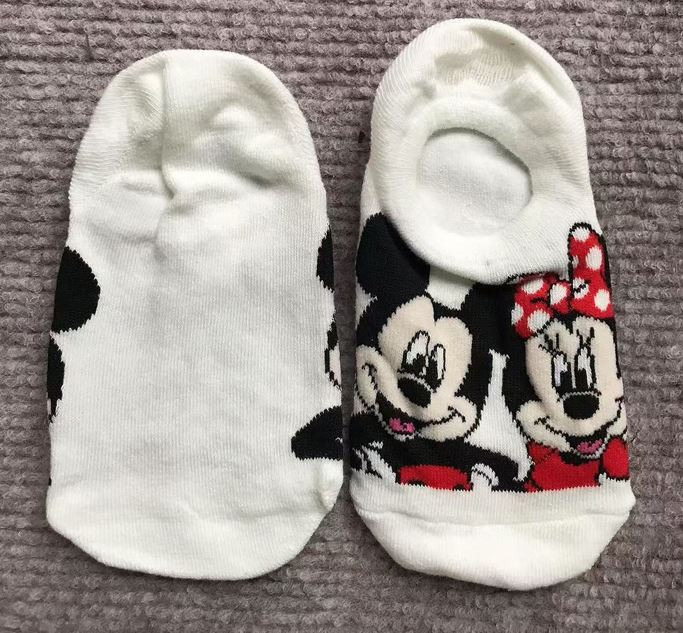 Thumbnail: Disney Cartoon Boat Socks for Teens Bright Color Summer Socks Size 22-24cm Suita