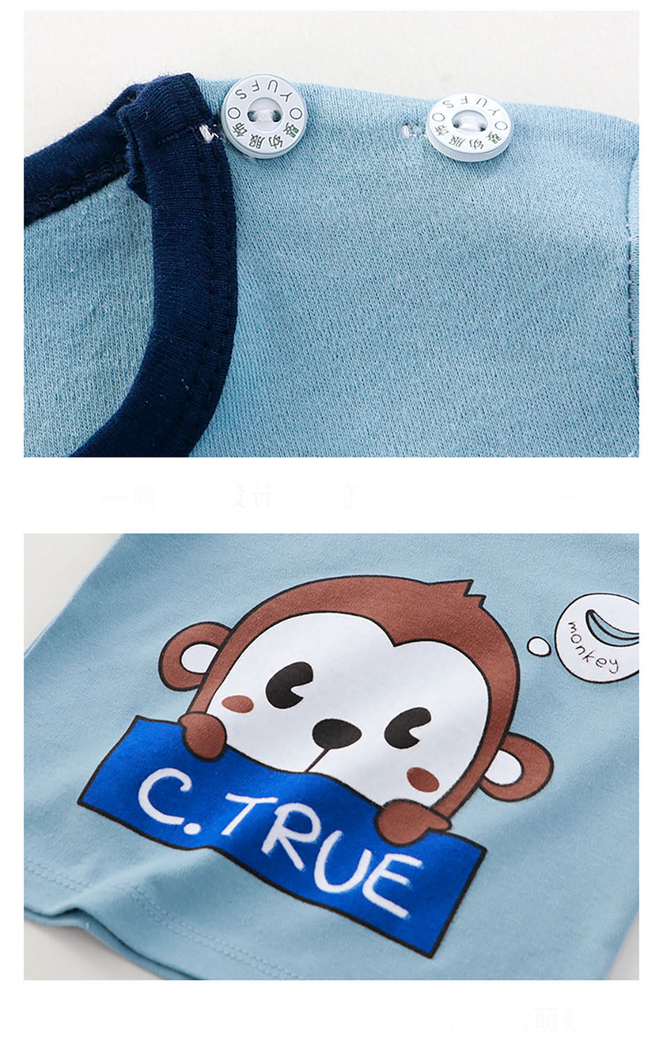 Thumbnail: Cotton Children Pajamas Sets Unisex Soft Comfort Warm Cute Cartoon Printed Suita