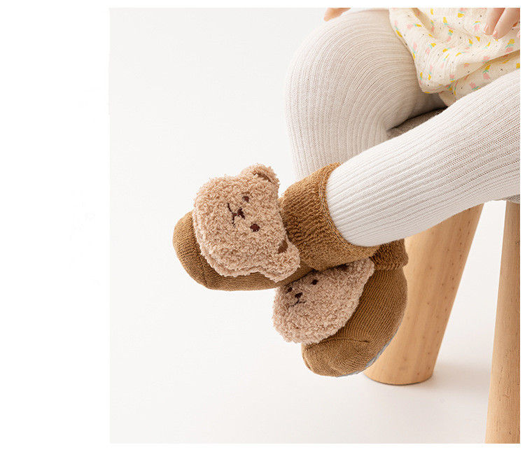 Thumbnail: New Cute Cartoon Bear Baby Socks For Boys Girls Winter Soft Cotton Anti Slip Sol
