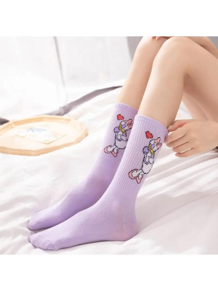 Thumbnail: Anime Sport Socks Cute Mickey Mouse Donald Duck Daisy Cartoon Mid-tube Socks Com
