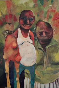 portrait of three odd people