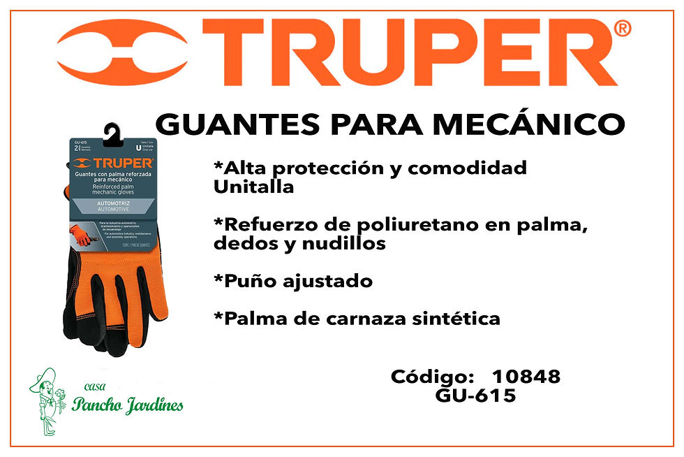 Miniatura: GUANTES PARA MECÁNICO, TRUPER, PALMA REFORZADA. GU-615