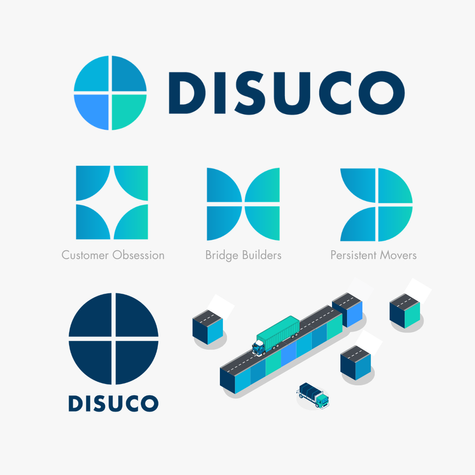 disuco logistics branding logo texas carrot ibc