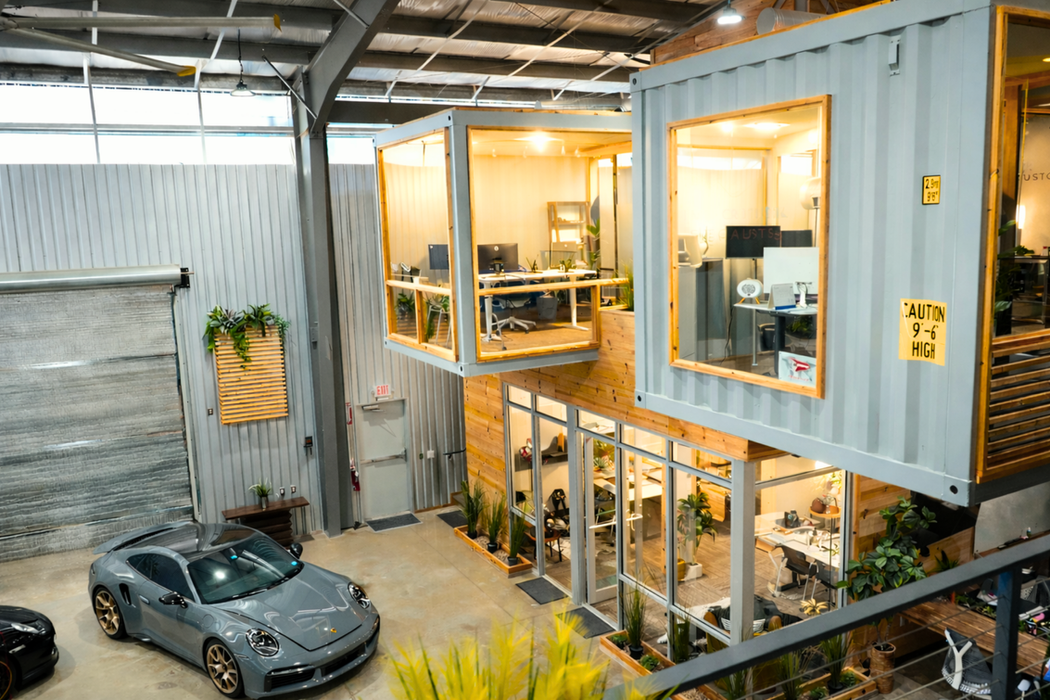 Private office space in Spring, TX at Cubic Cowork with modern furniture and natural light