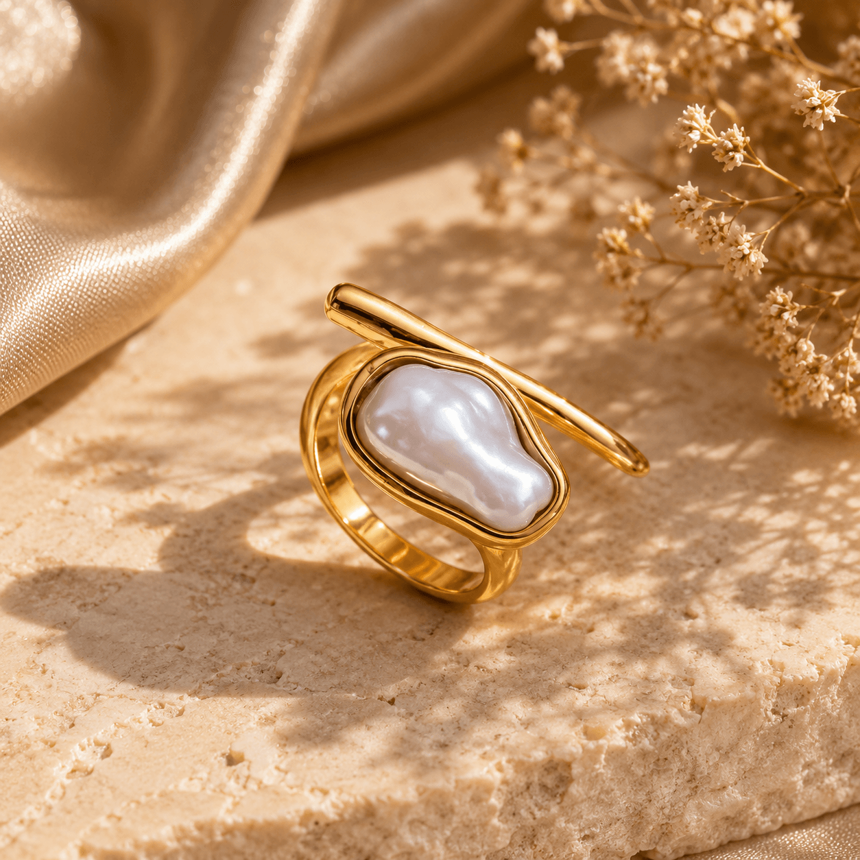 Solstice Pearl Statement Ring