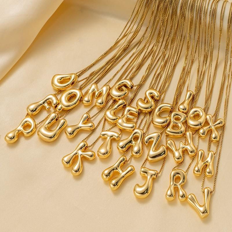 Aurélle Bubble Initial Necklace