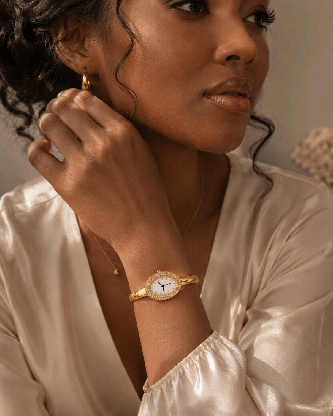 Aurélle Crystal Noir Watch