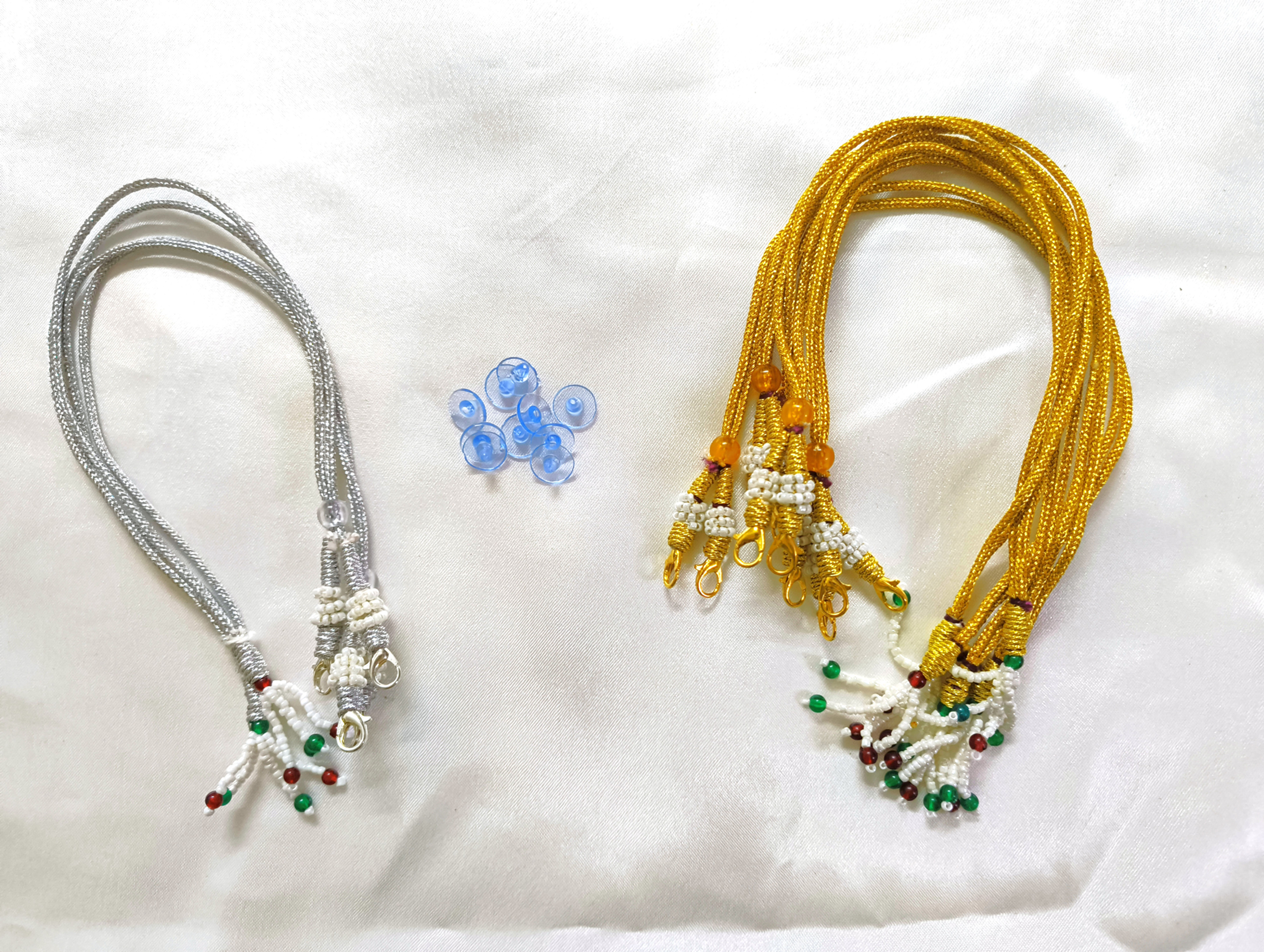 Adjustable Necklace Dori Rope & Earring Stopper Combo Set