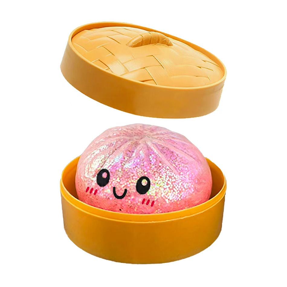 Miniatura: Bolinho Squishy com Glitter – Brinquedo Sensorial de Manipulação