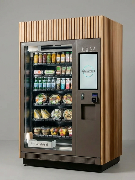Moderner Snackautomat von RitualVend mit gesunden Snacks für Unternehmen und Betriebe
