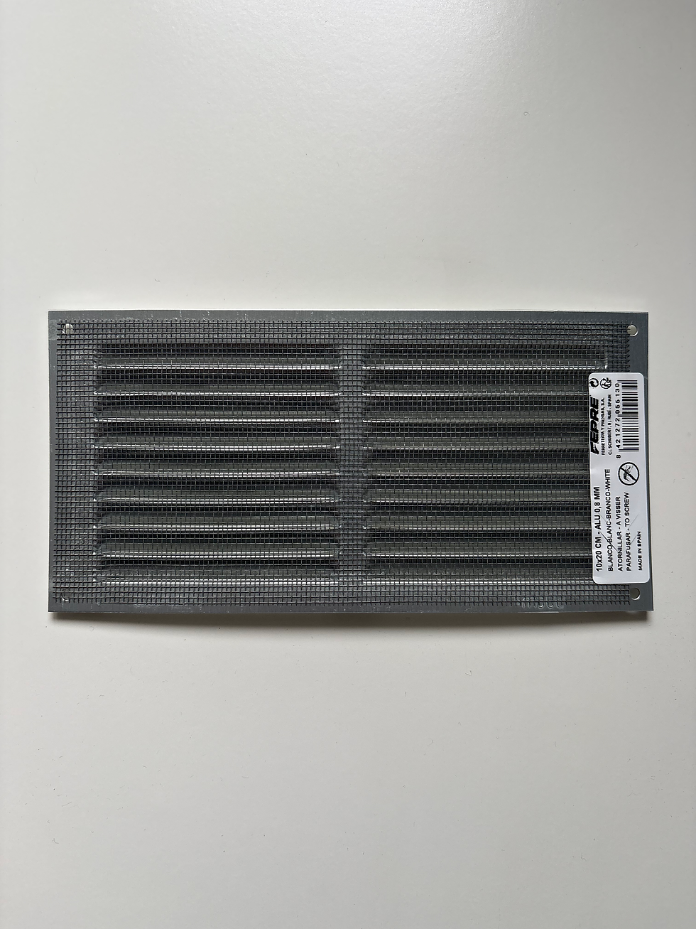 Miniature : Grille de ventilation 10x20cm Blanc 